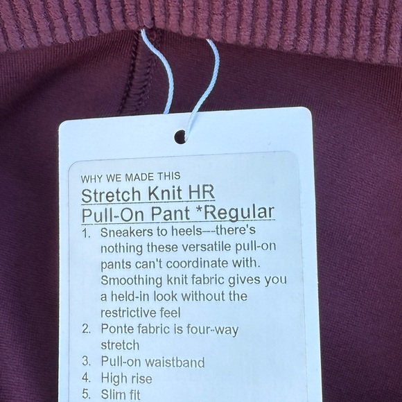 NWT ♥️Lululemon Stretch Knit HR Pull-On Pant - Picture 7 of 8